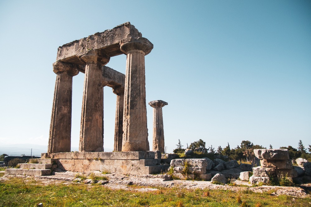 Poseidon Temple in Corinth, Greece